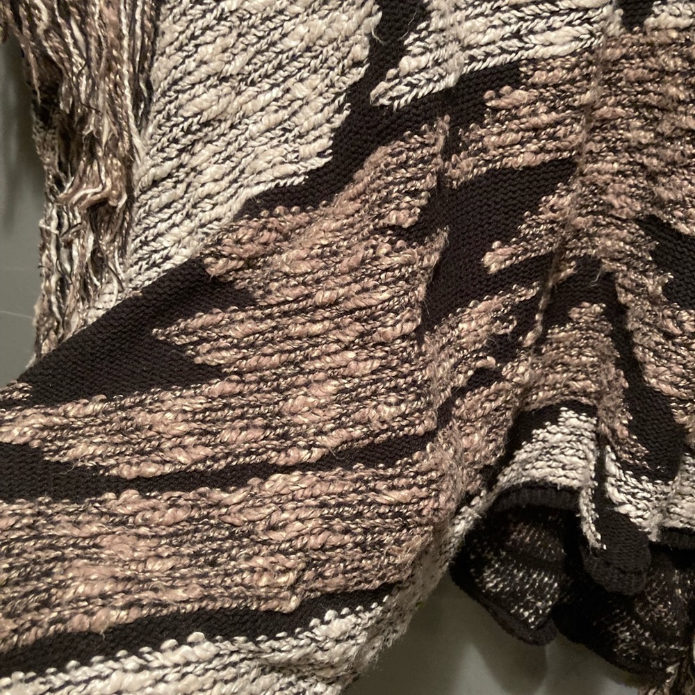 INC gray/brown/black size S/M poncho - Picture 2 of 5